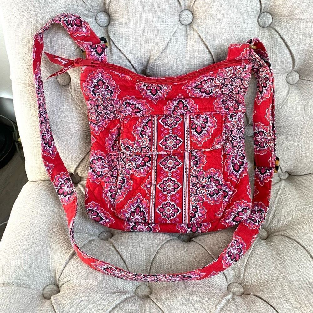 Vera Bradley red quilted crossbody bag
